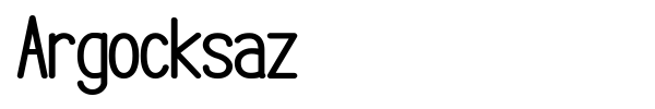 Argocksaz font preview